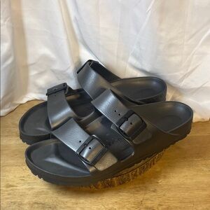 Birkenstock Arizona Gray Double Strap Sandals Size 40